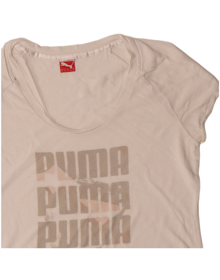 Женская футболка с рисунком Puma Top UK 12, средний белый