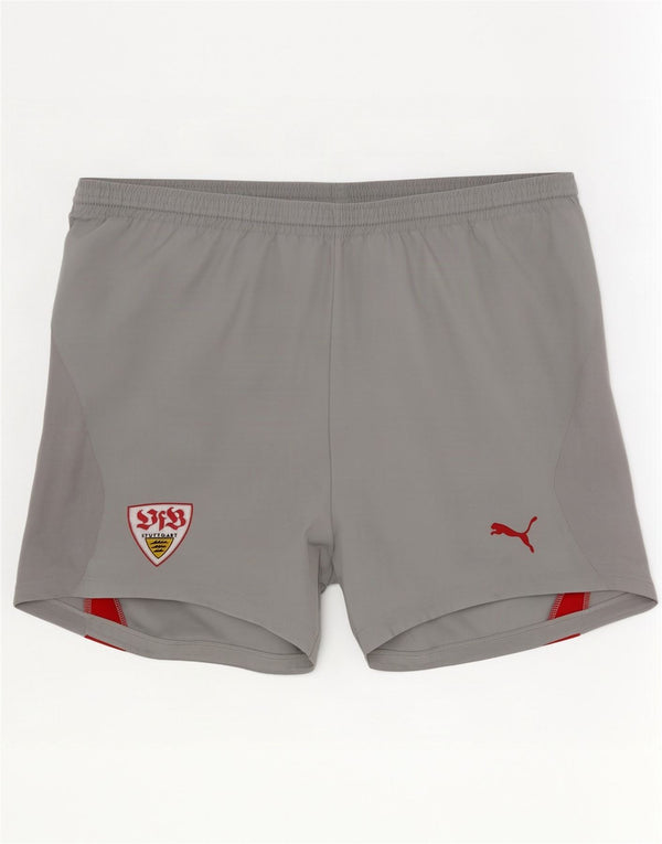 Мужские спортивные шорты Puma VfB Stuttgart, большие серые цвета с цветными блоками
