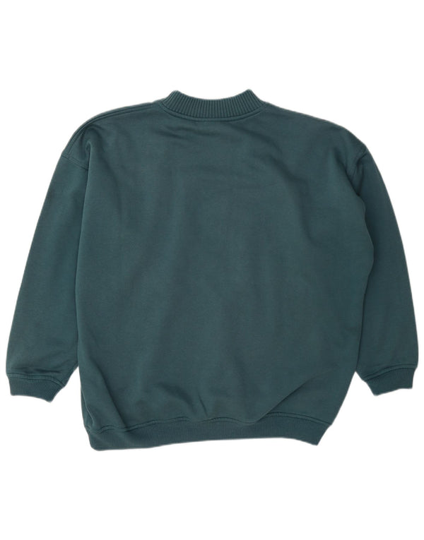 Vintage Mens Graphic Sweatshirt Jumper XL Green Colourblock Polyester