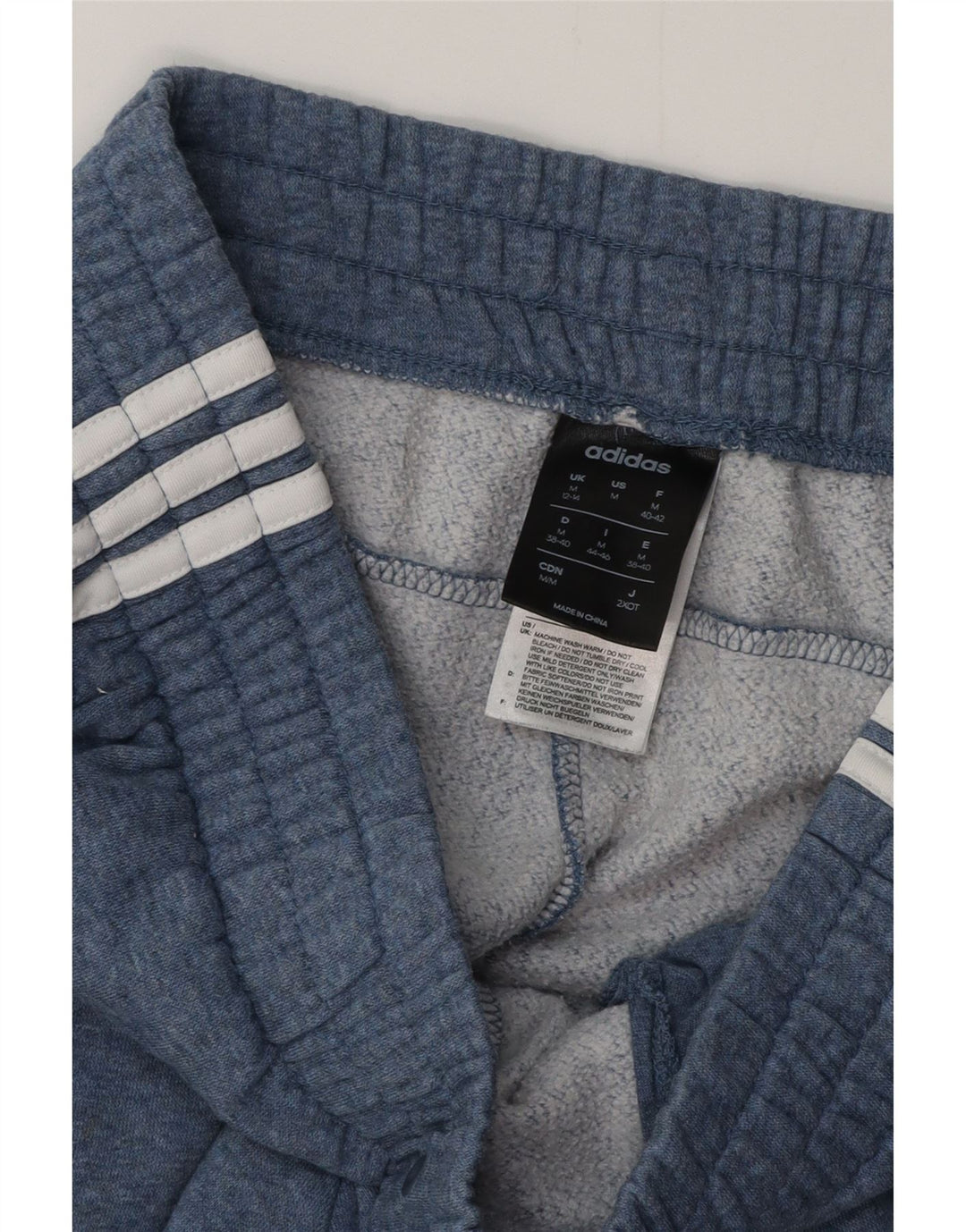 Женские спортивные брюки ADIDAS Джоггеры Великобритания 12/14 Средний синий хлопок