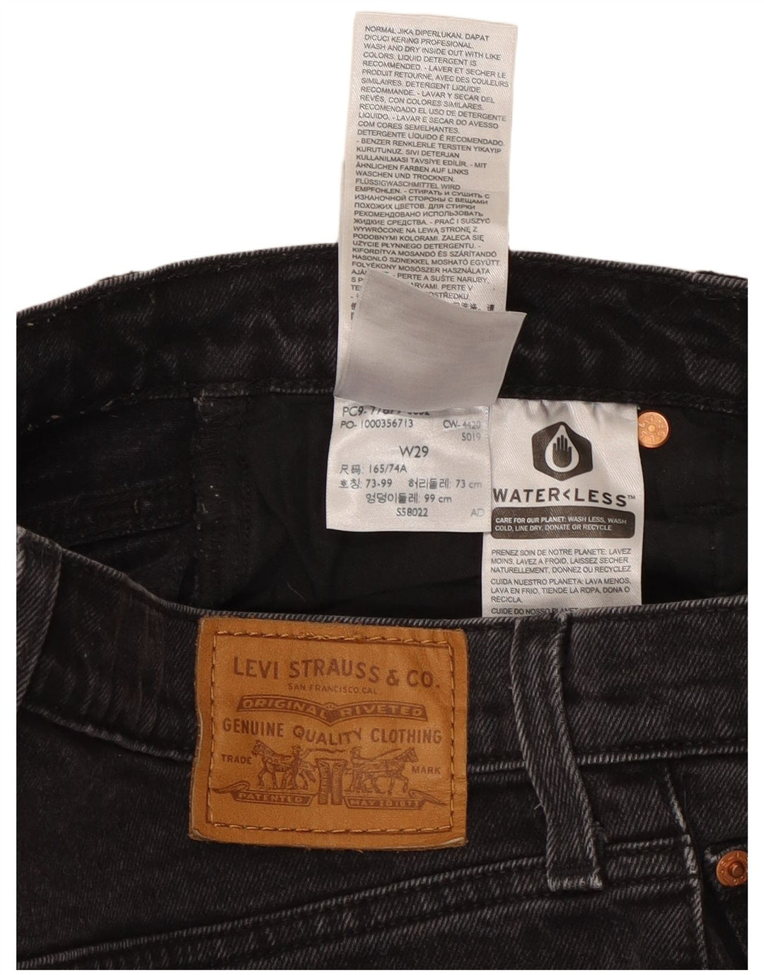 Женские джинсовые шорты Levi's W29, хлопковые, среднего размера, черные