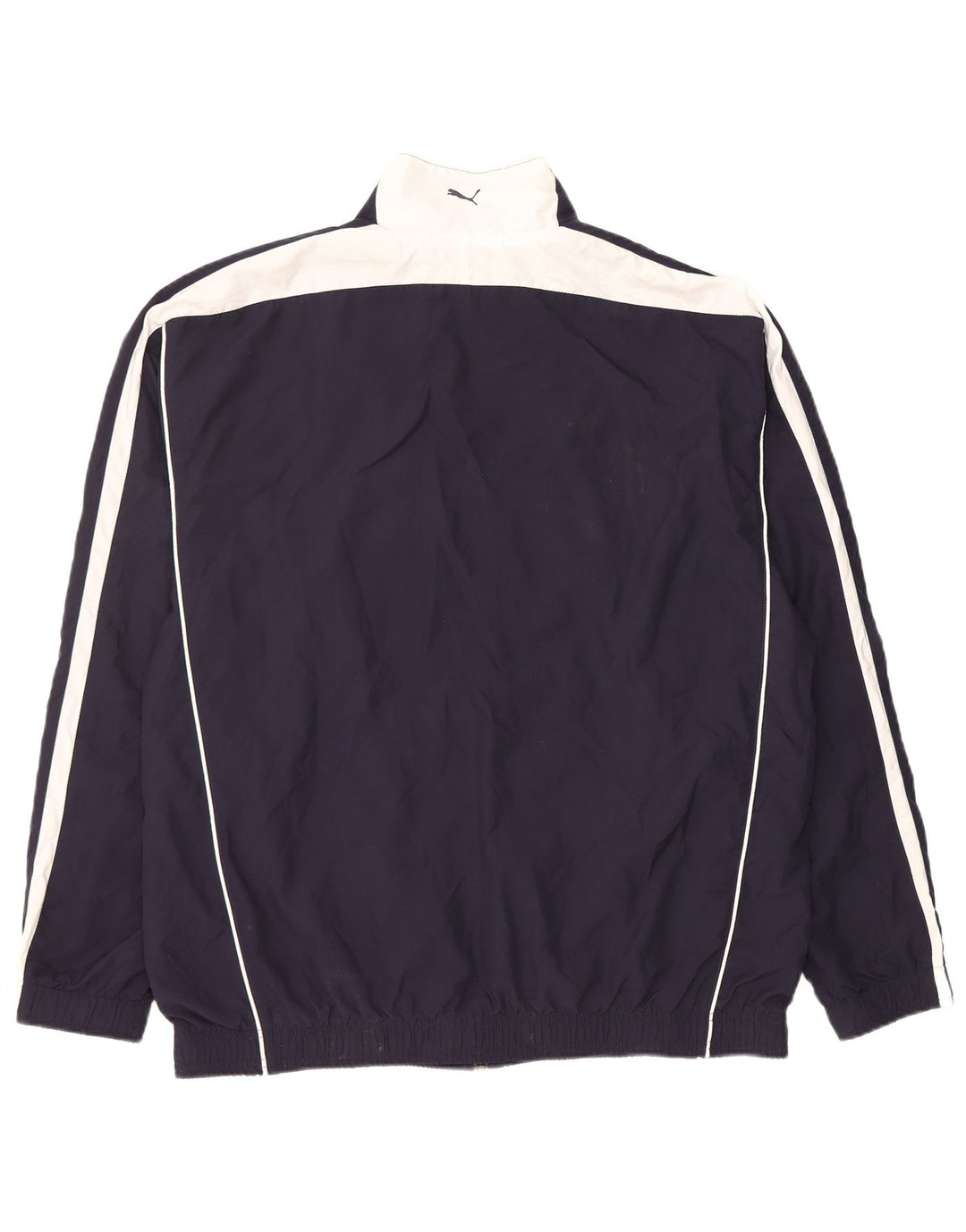 Мужской спортивный костюм Puma, большая куртка из полиэстера с цветными блоками темно-синего цвета