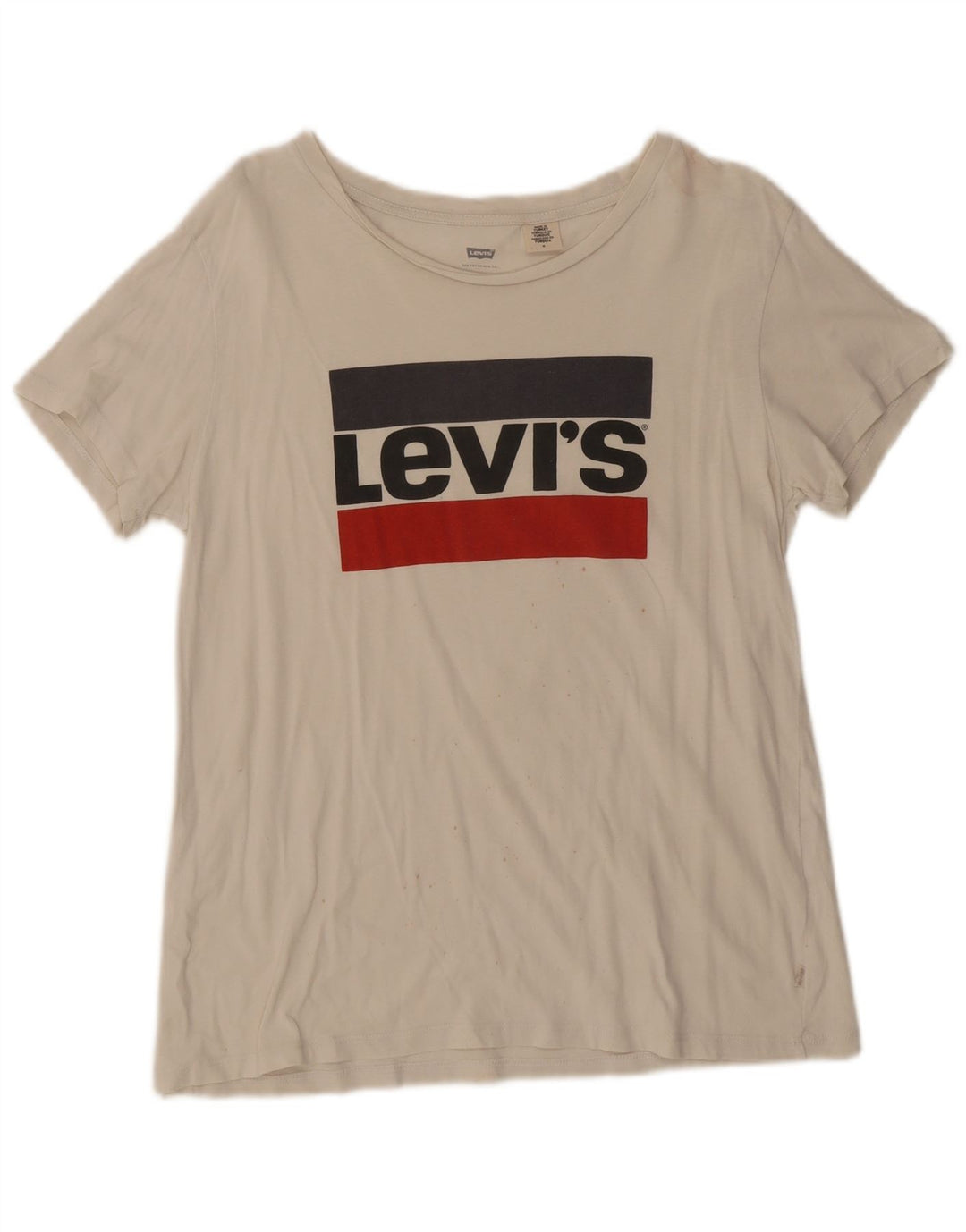 Женская футболка с рисунком Levi's Top UK 14, средний белый