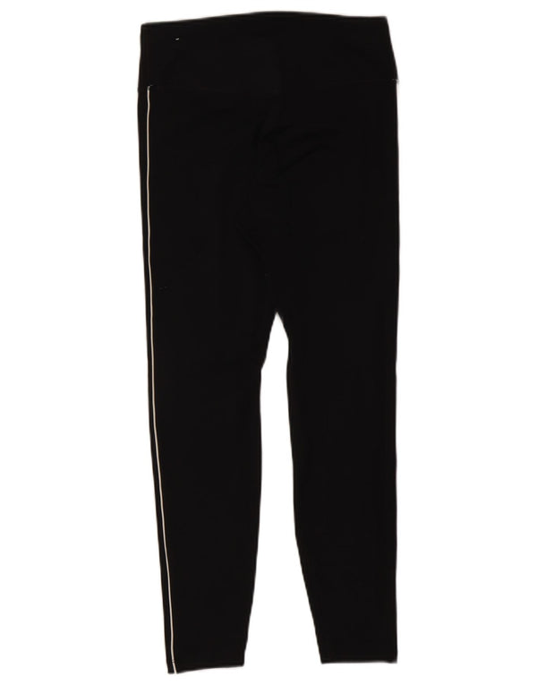 Женские укороченные леггинсы с рисунком Nike Dri Fit UK 12, средний черный полиэстер