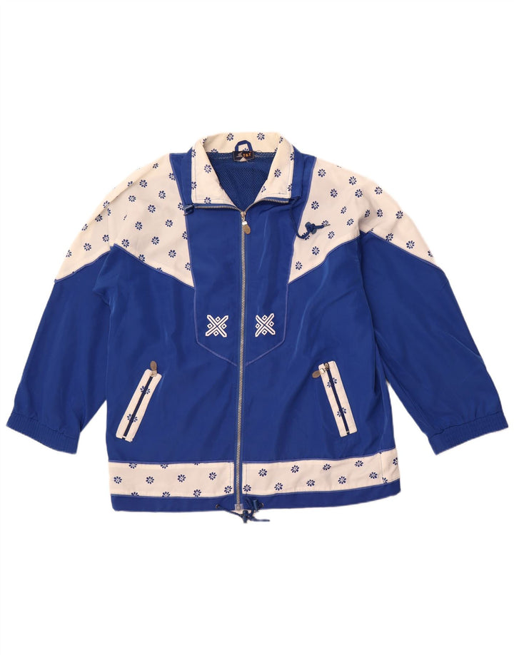 ВИНТАЖНЫЙ женский спортивный костюм, верхняя куртка 2XL, синий цвет, ретро