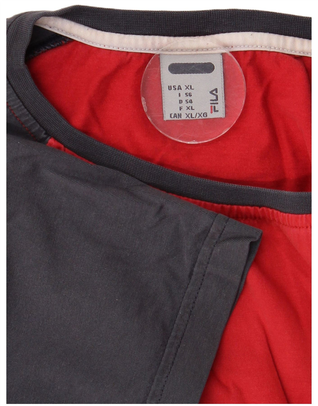 Fila Мужская футболка с рисунком Top XL Красная с цветными блоками