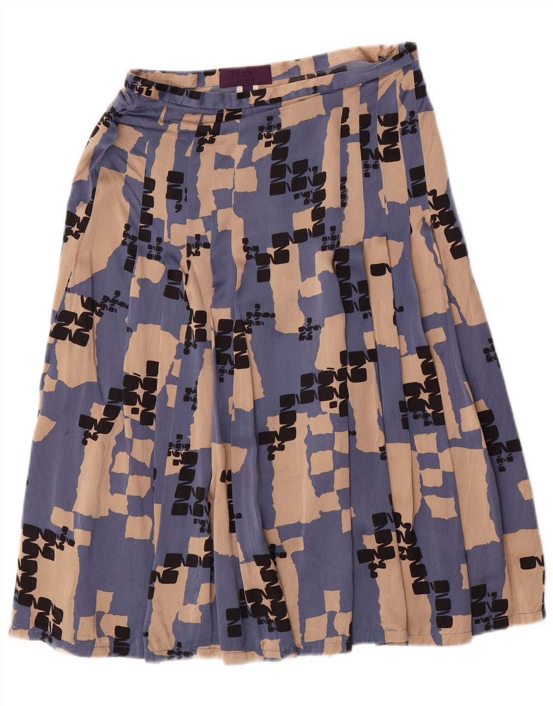 LES COPAINS Женская юбка из 2 предметов IT 42 Medium W28 Синий геометрический шелк