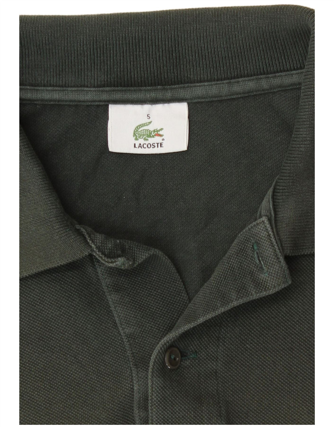 Мужская рубашка-поло Lacoste US 5, большая зеленая хлопковая ткань