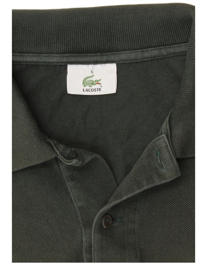 Мужская рубашка-поло Lacoste US 5, большая зеленая хлопковая ткань