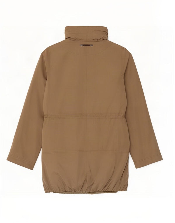 Женская парка Massimo Dutti с капюшоном UK 12 Средний Бежевый