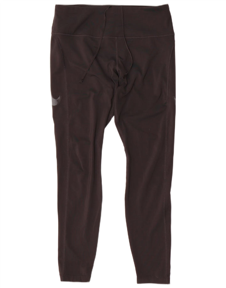 Женские леггинсы с рисунком Nike UK 14, большие черные полиэстер