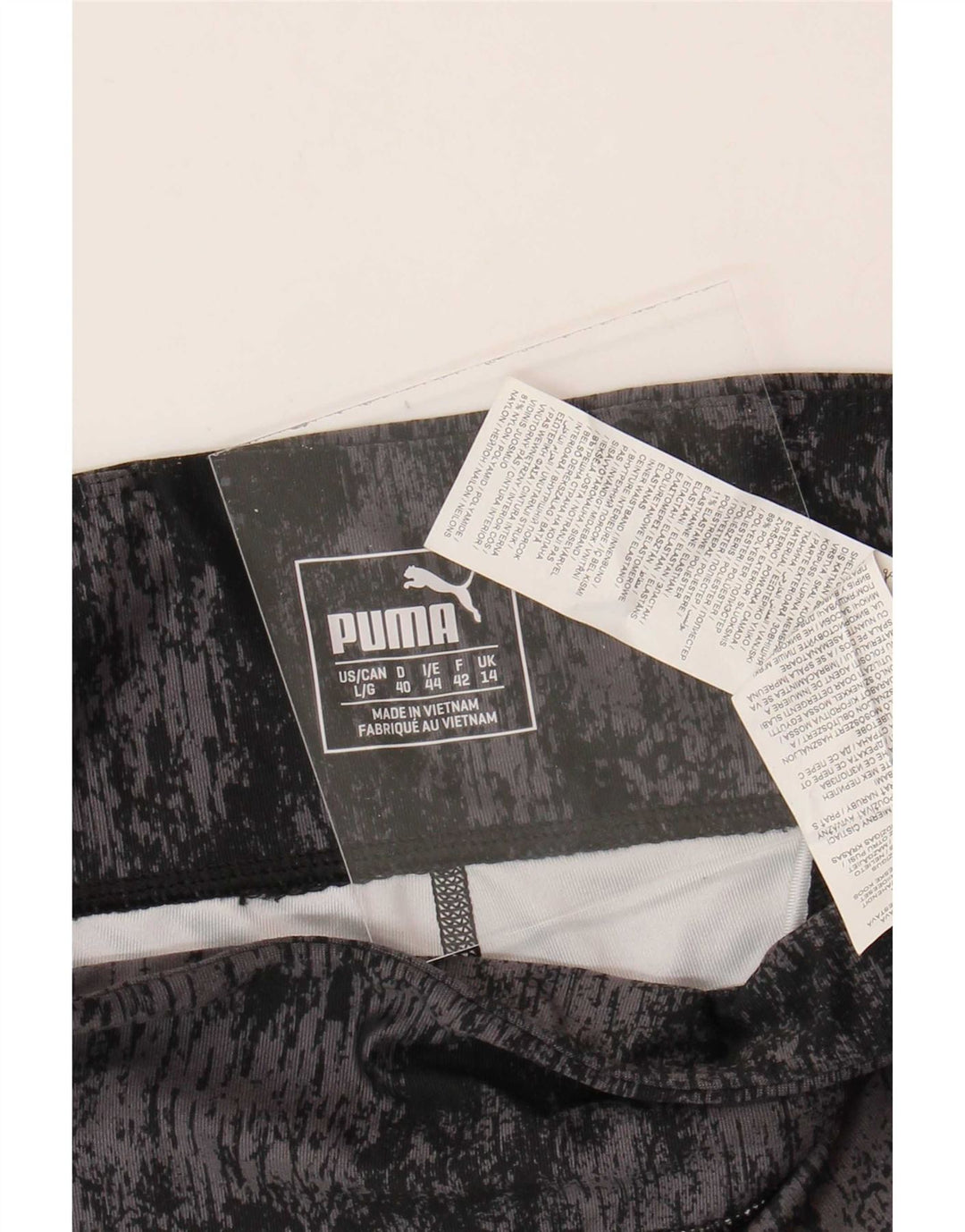 Женские леггинсы Puma UK 14, большие черные, полиэстер тай-дай