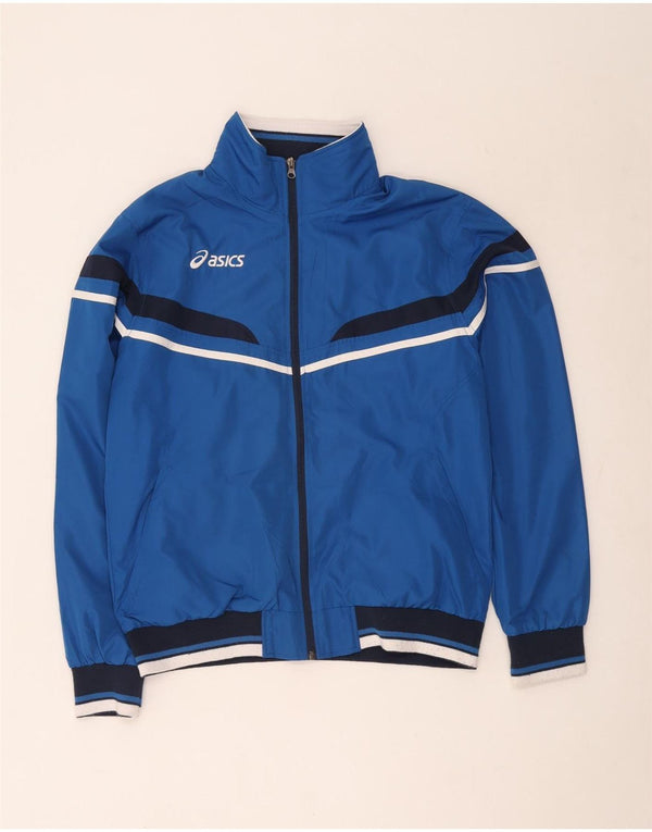 Мужская куртка-бомбер Asics UK 42 XL, синяя, полиэстер с цветными блоками