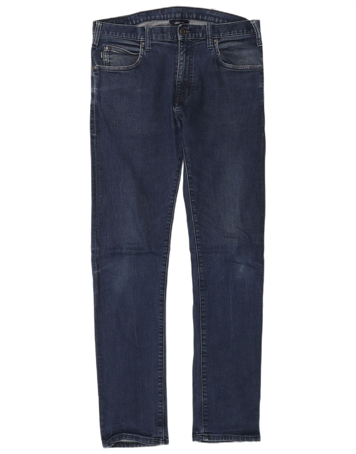 Мужские зауженные джинсы ARMANI W30 L32 Синие, хлопок