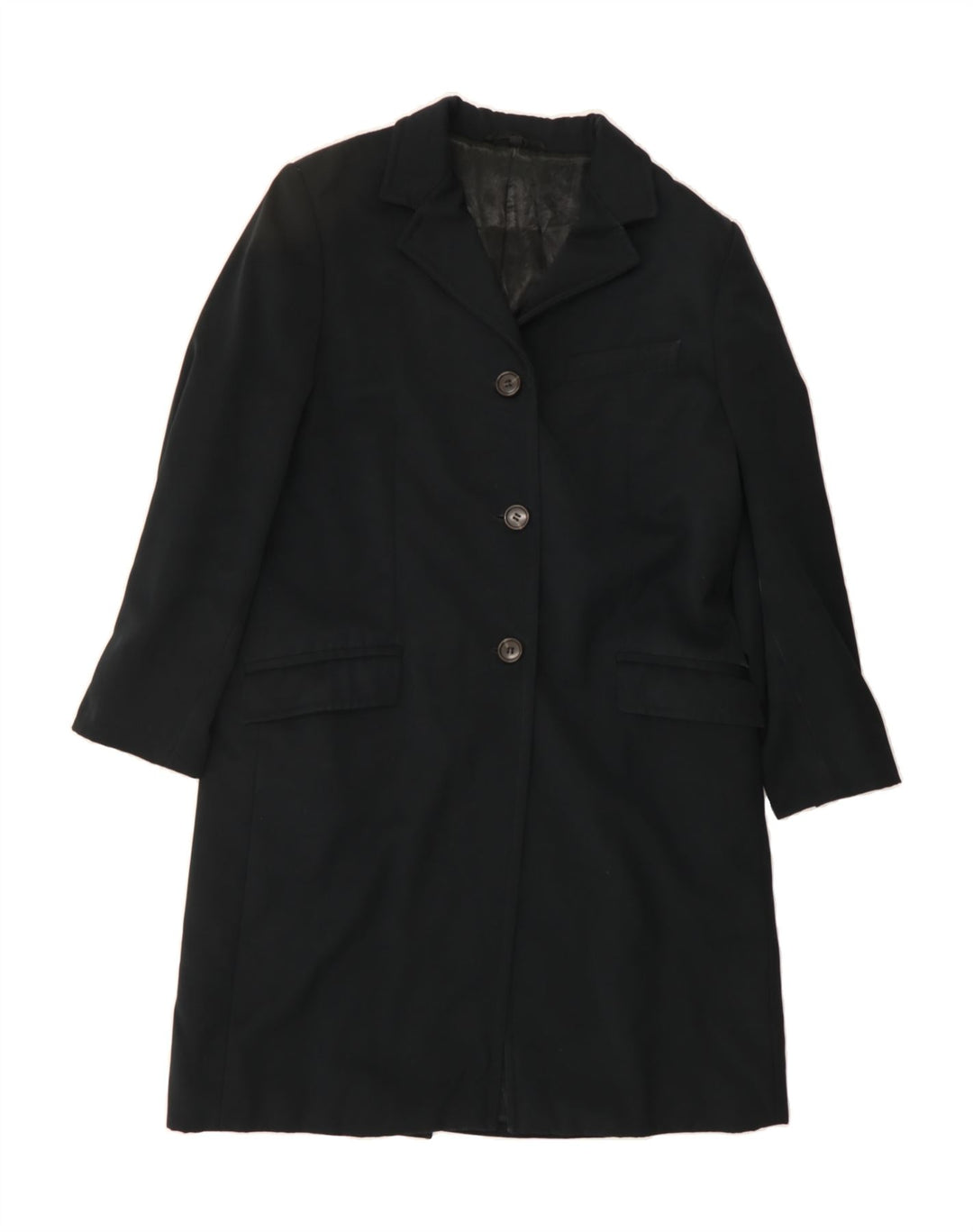 FAY Womens Overcoat UK 16 Large Black Vintage Fay and Second-Hand Fay from Messina Hembry 