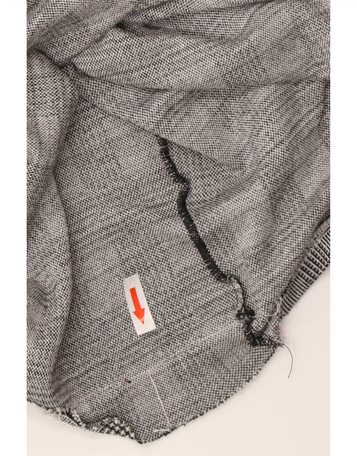Женская блузка с длинным рукавом Zara UK 12, классическая серая клетка среднего размера
