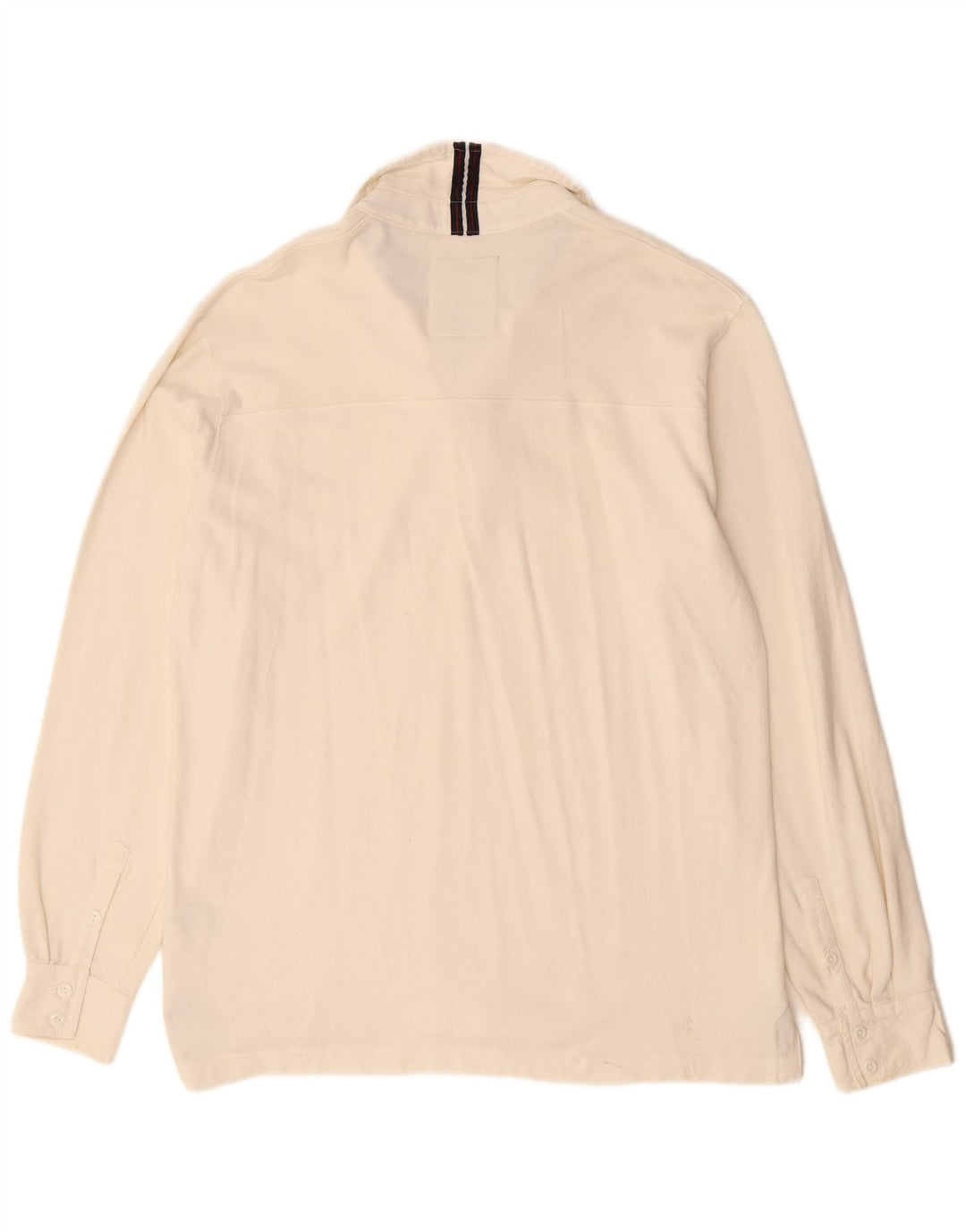 ЭКИПАЖНАЯ ОДЕЖДА Мужская рубашка поло с длинным рукавом, большой белый хлопок