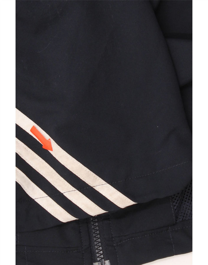Мужская спортивная куртка Adidas Climalite, большая темно-синяя полиэстеровая куртка