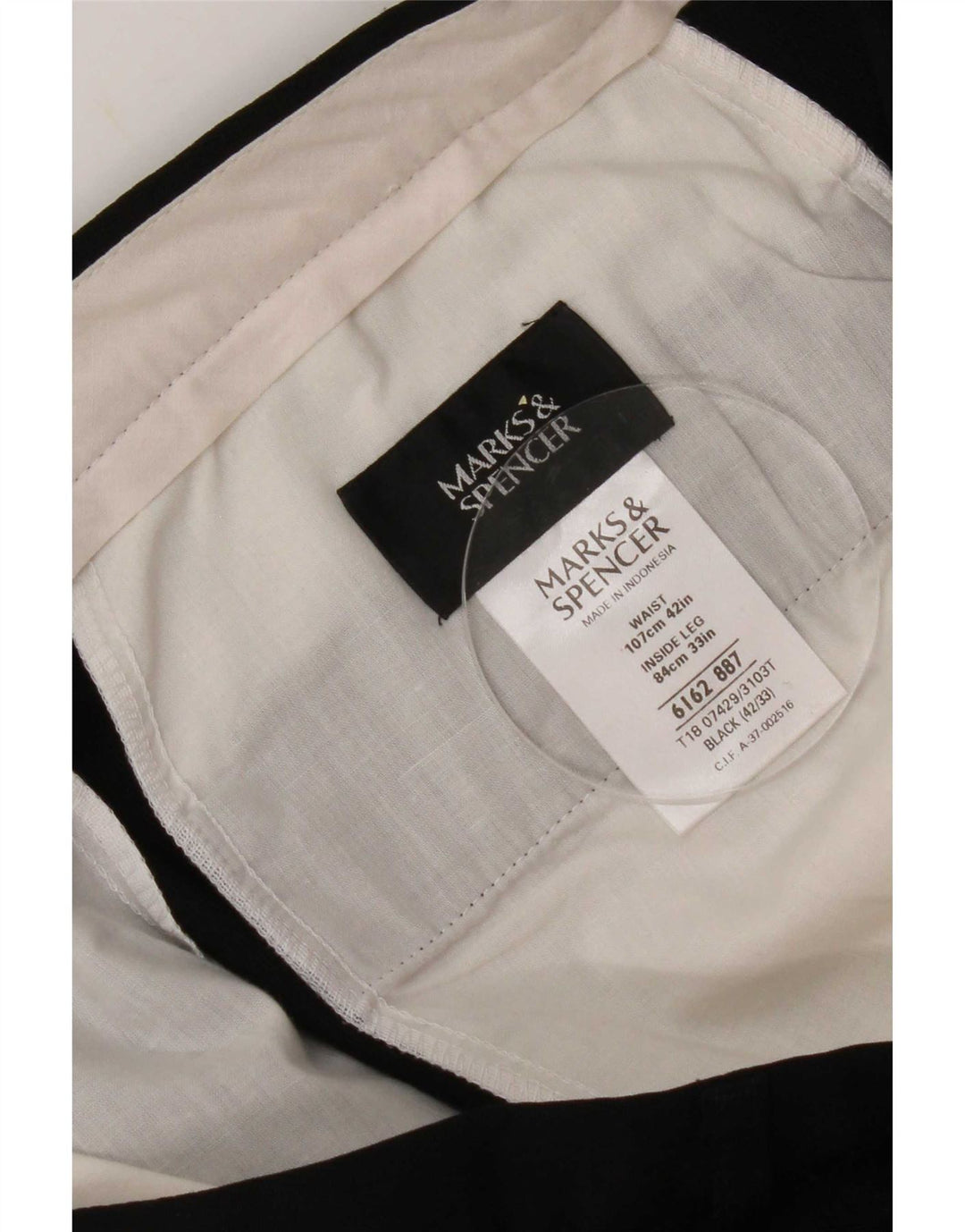 Мужские капри Marks & Spencer W42 L23 черные из полиэстера