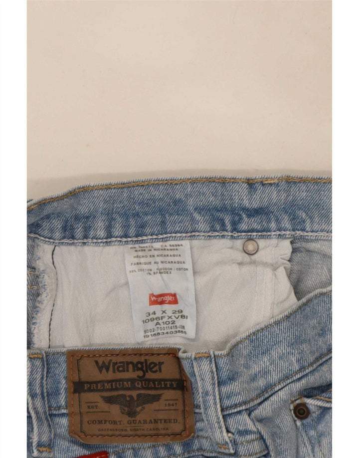 Мужские укороченные джинсы Wrangler W34 L23 синие, хлопок