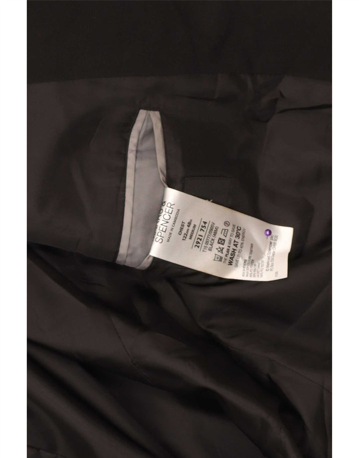 Мужской пиджак на двух пуговицах Marks & Spencer UK 48 2XL, черный полиэстер