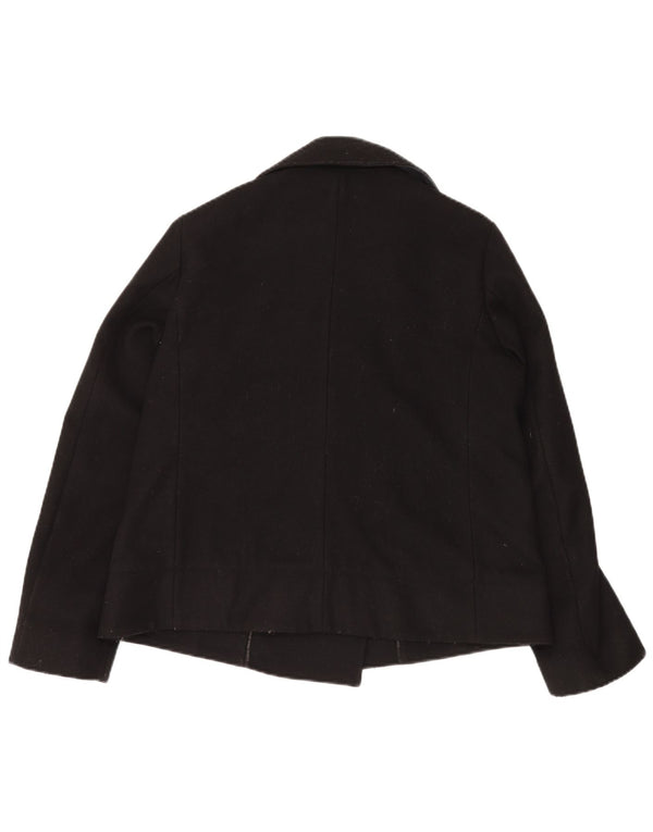 Женское полупальто CALVIN KLEIN JEANS UK 14, средний черный, шерсть