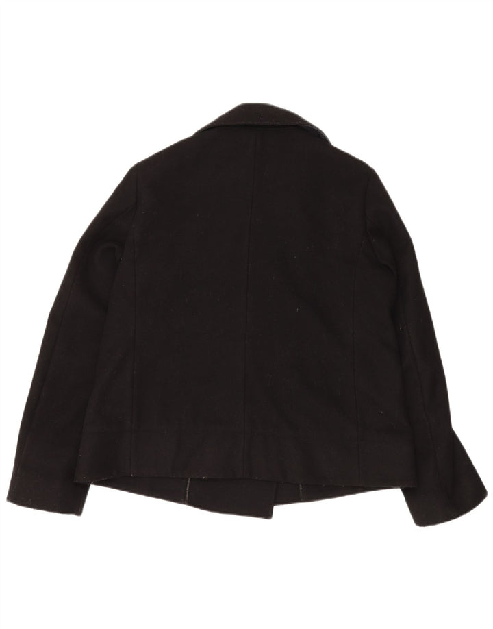 Женское полупальто CALVIN KLEIN JEANS UK 14, средний черный, шерсть