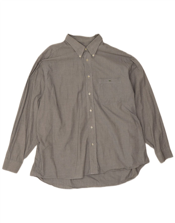 Мужская рубашка Lacoste, размер 45 XL, серая, хлопок