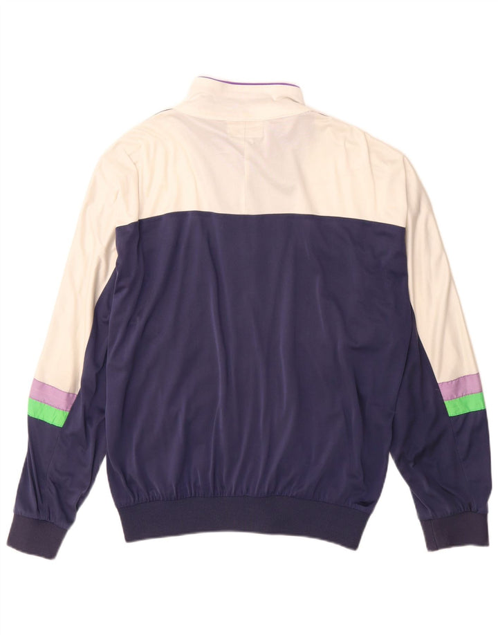 Мужская спортивная куртка с рисунком Asics, размер 40, средний фиолетовый, с цветными блоками