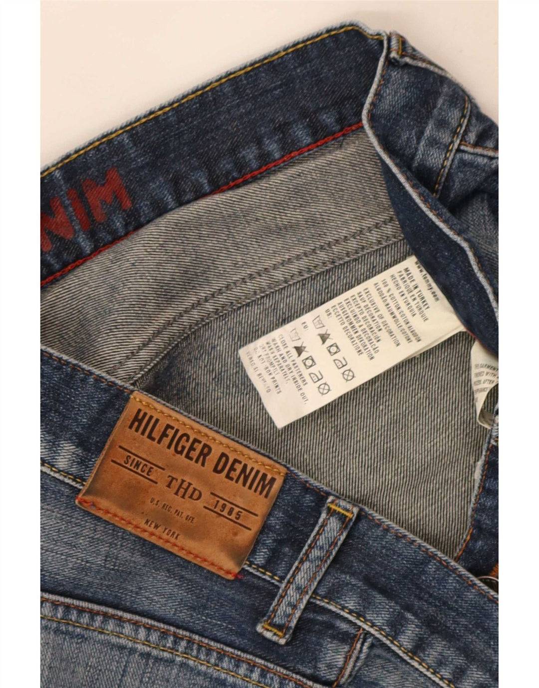 Мужские укороченные прямые джинсы Tommy Hilfiger W34 L26 синие
