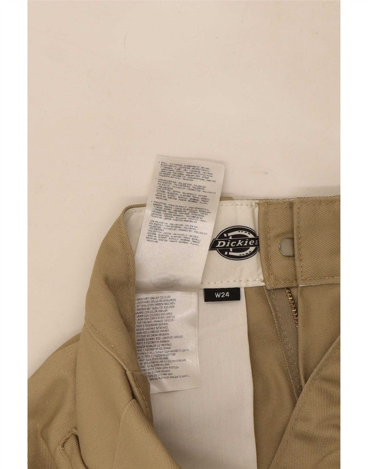 Женские прямые брюки чинос Dickies W24 L26 бежевого цвета из полиэстера