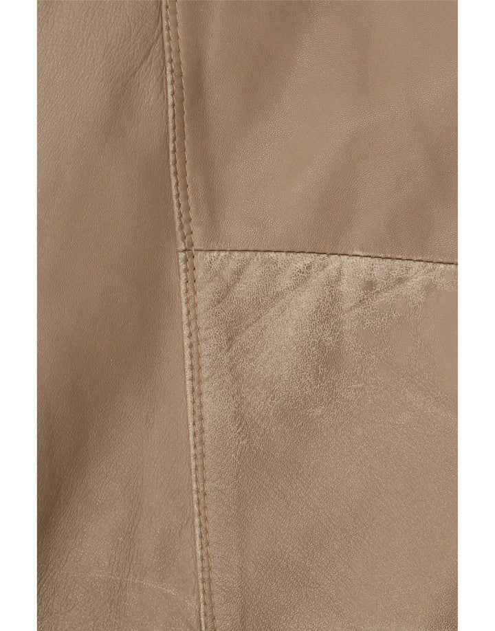 Винтажная мужская кожаная куртка UK 42 XL Бежевая