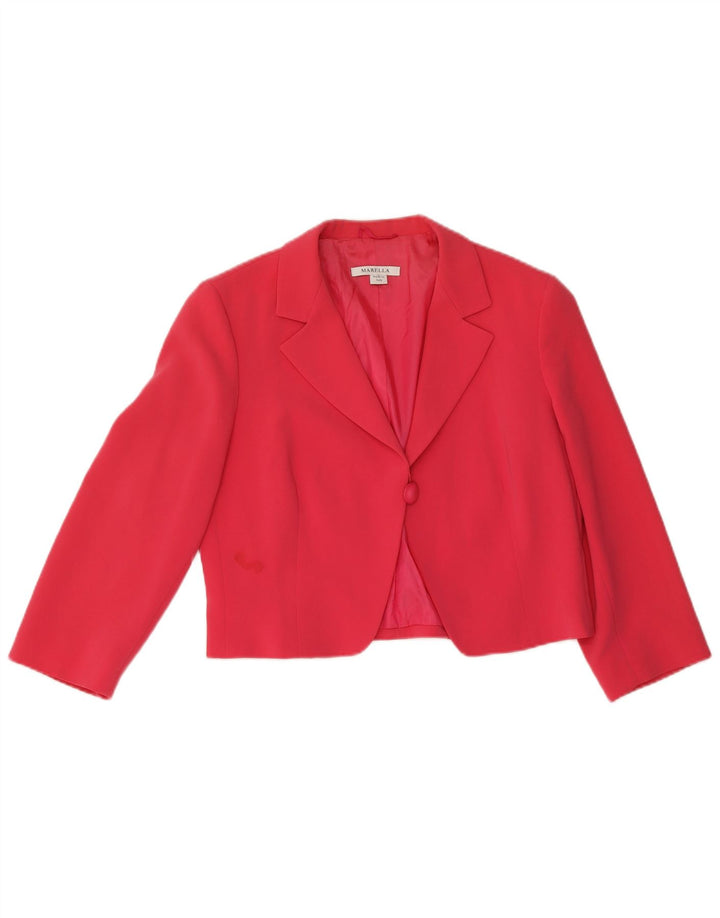 Женский комплект из 2 предметов с 1 пуговицей Marella, Великобритания, 14, большой розовый триацетат