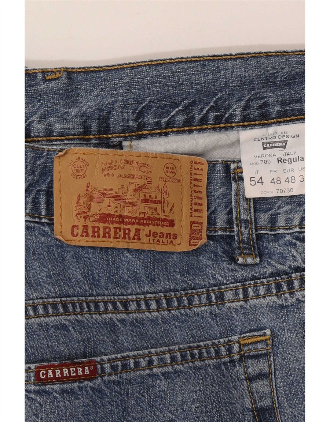 Мужские прямые джинсы Carrera 700 Regular W38 L28, синий хлопок