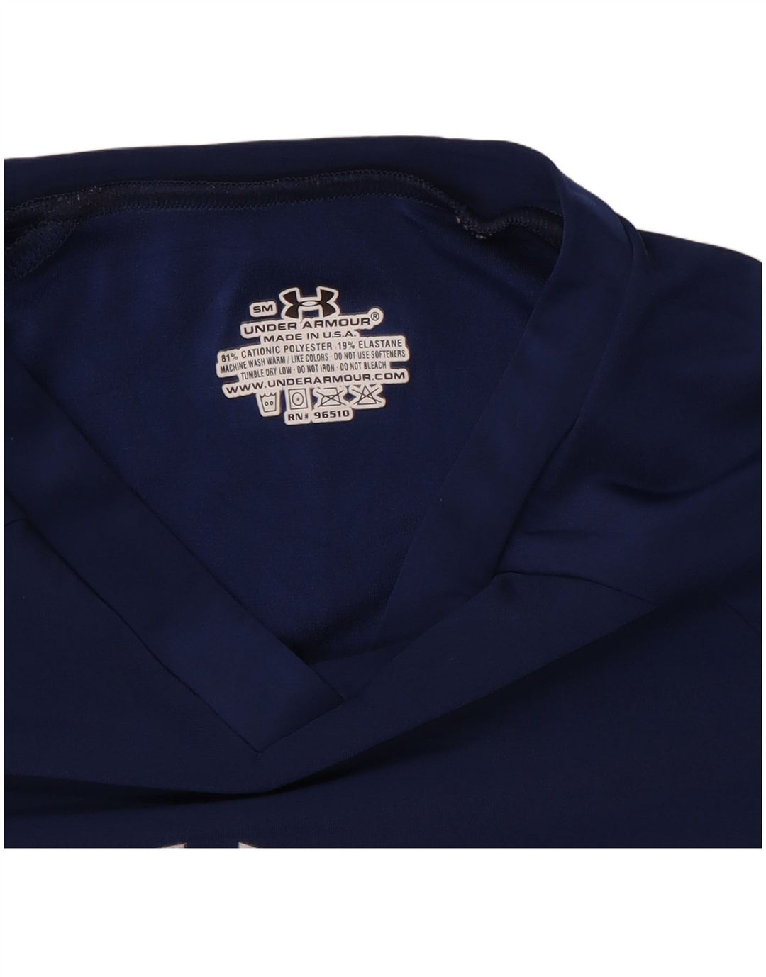 Женская футболка Under Armour, верх маленького размера, темно-синий, полиэстер