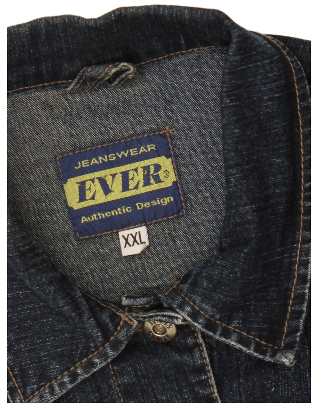 ВИНТАЖНАЯ Женская джинсовая куртка UK 20 2XL Темно-синяя