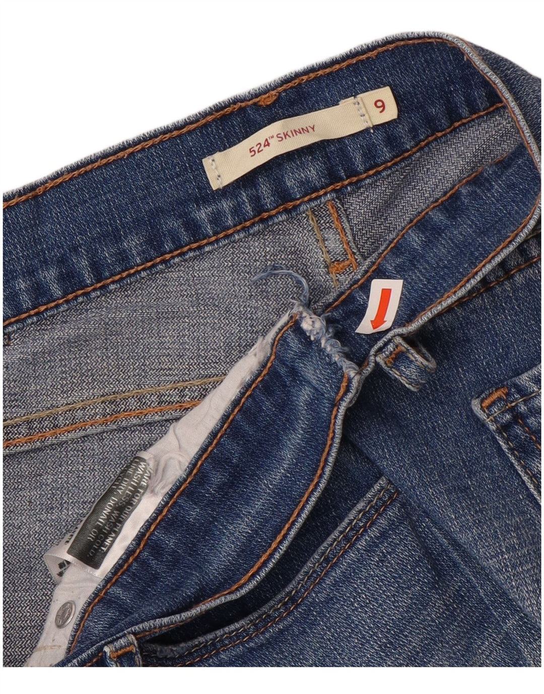 Женские джинсы скинни Levi's 524 США 9, средние W30 L28, синие