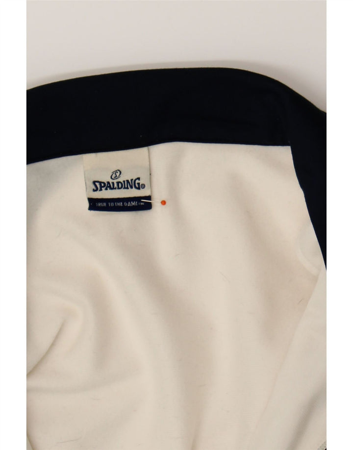 SPALDING Mens Tracksuit Top Jacket 2XL White Polyester Vintage Spalding and Second-Hand Spalding from Messina Hembry 