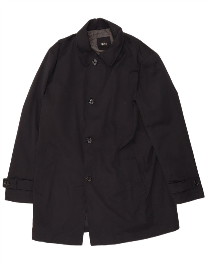 Мужское пальто Hugo Boss EU 56 3XL, черный хлопок