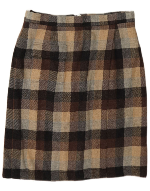 Юбка-карандаш Bardehle женская UK 12 Medium W30 Коричневая шерсть в клетку