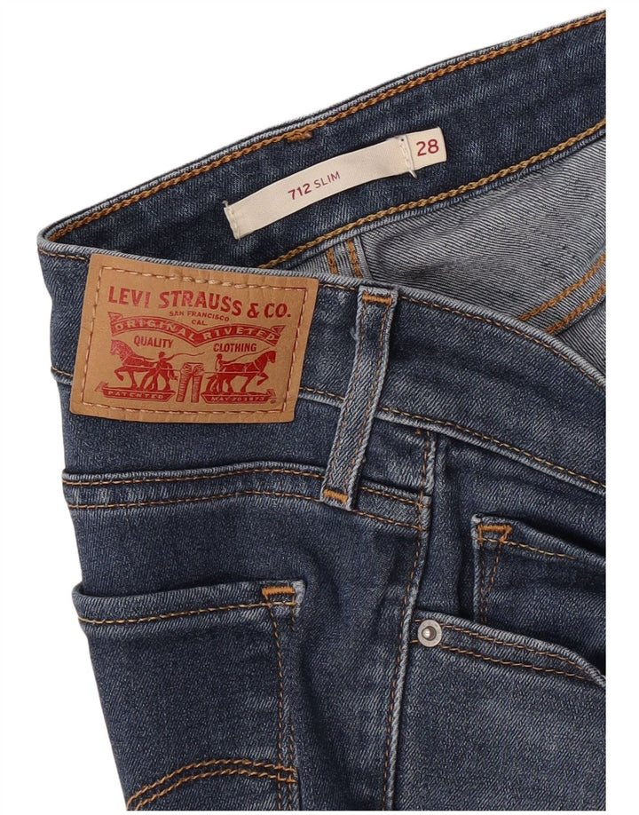 Женские узкие джинсы Levi's 712 W28 L32 синие