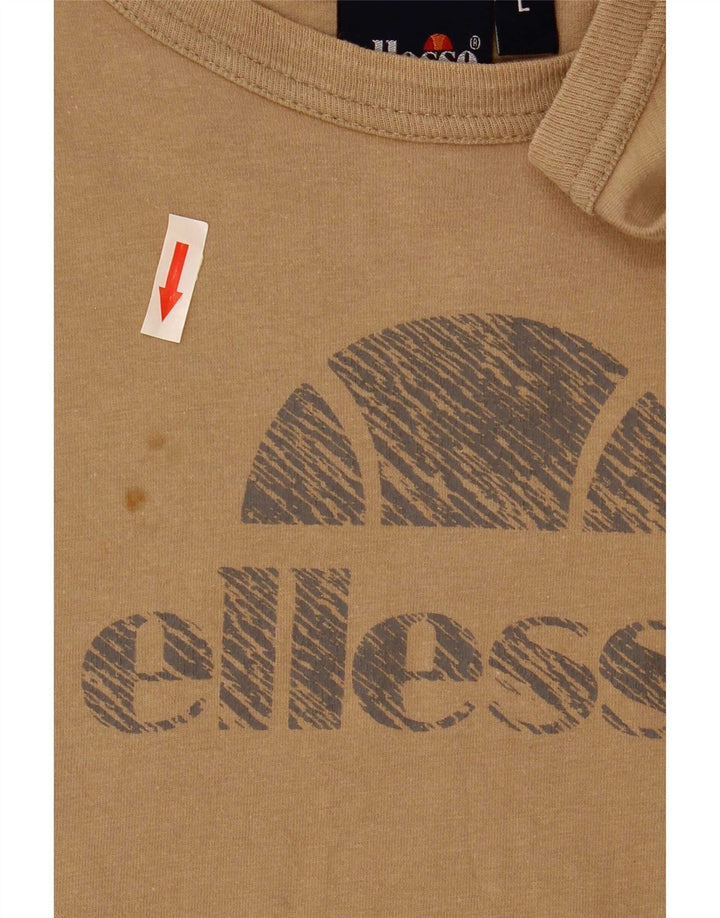 Женский топ Ellesse с длинным рукавом и графикой UK 16, большой коричневый цвет