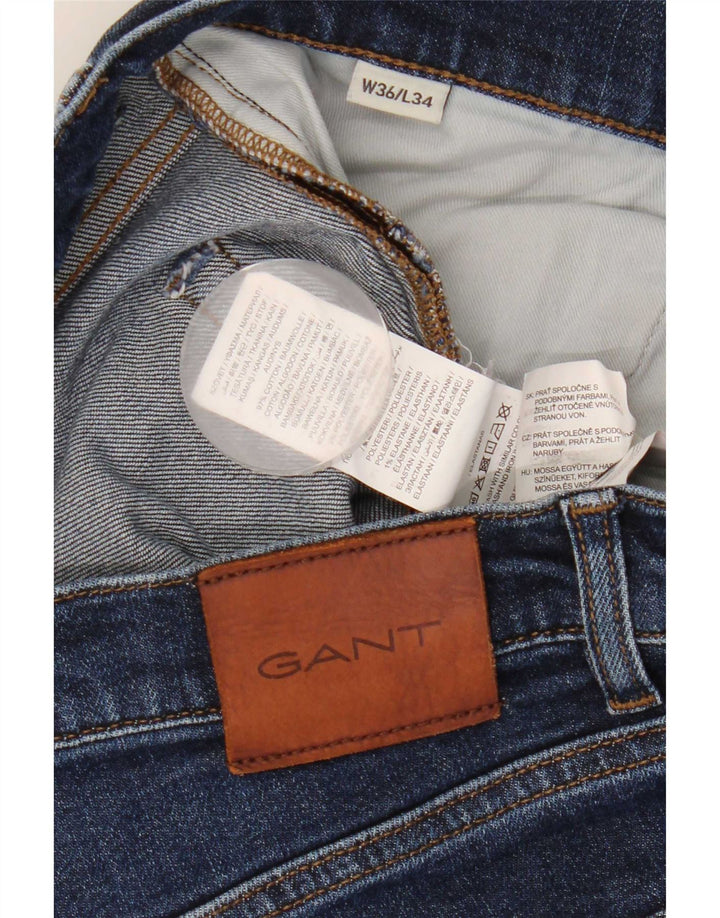 Мужские узкие джинсы Gant W36 L30, синий хлопок