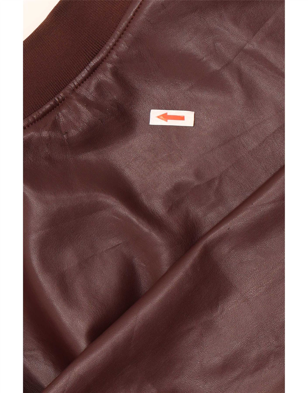 Мужская куртка-бомбер из искусственной кожи Zara UK 38, средний коричневый полиэстер