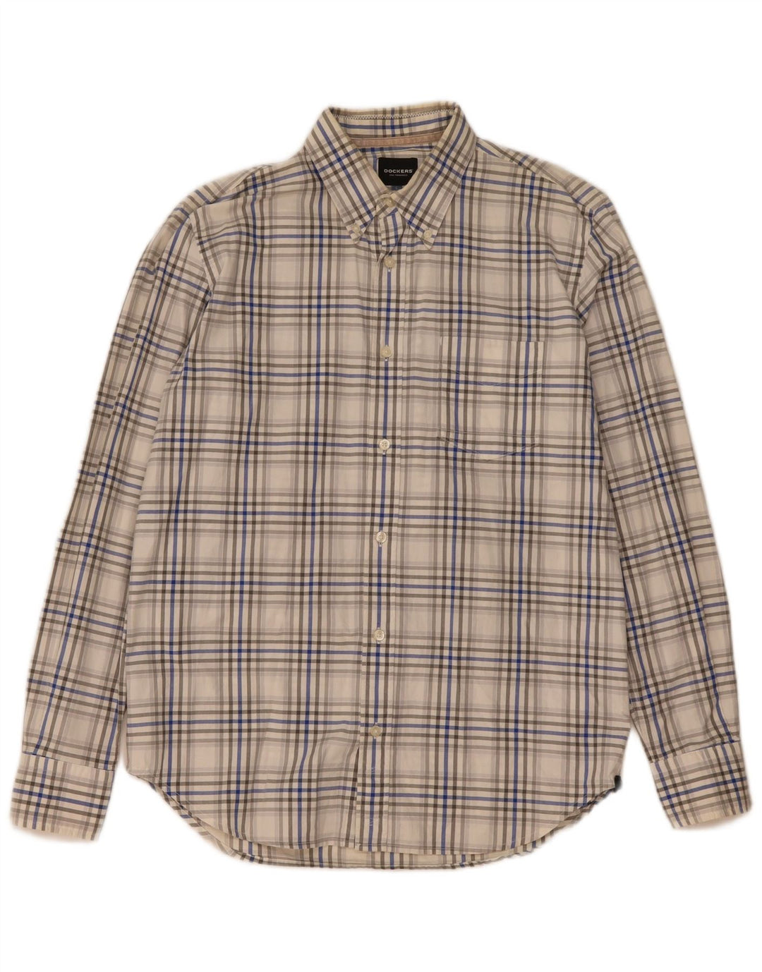 Мужская рубашка Dockers, размер 42/44, большая хлопковая разноцветная клетка