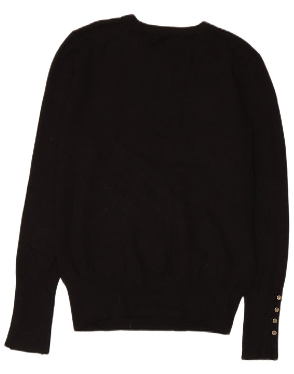 Женский свитер с вырезом «лодочка» ZARA UK 12, средний черный, вискоза