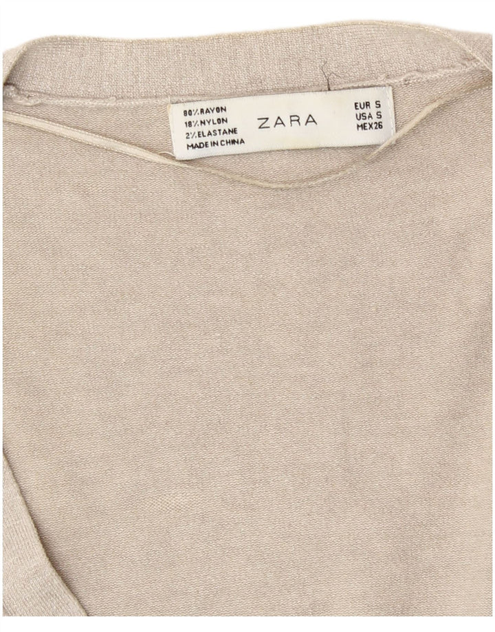 Женский кардиган Zara UK 10, маленький серый