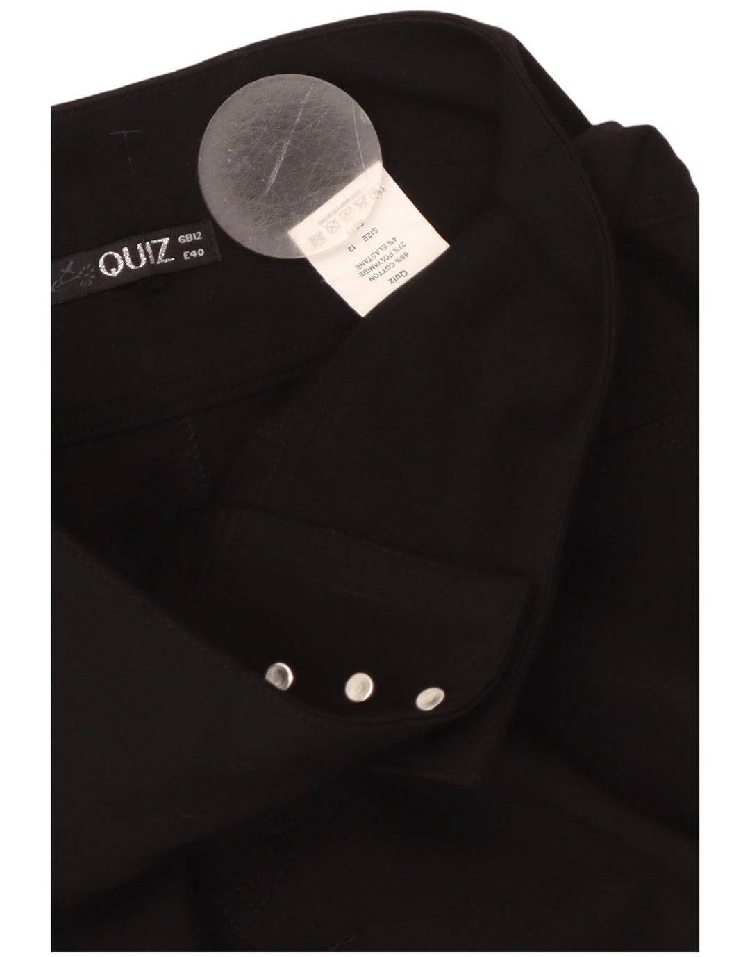 Женские узкие повседневные брюки с высокой талией QUIZ, Великобритания 12, средние W28 L28, черные