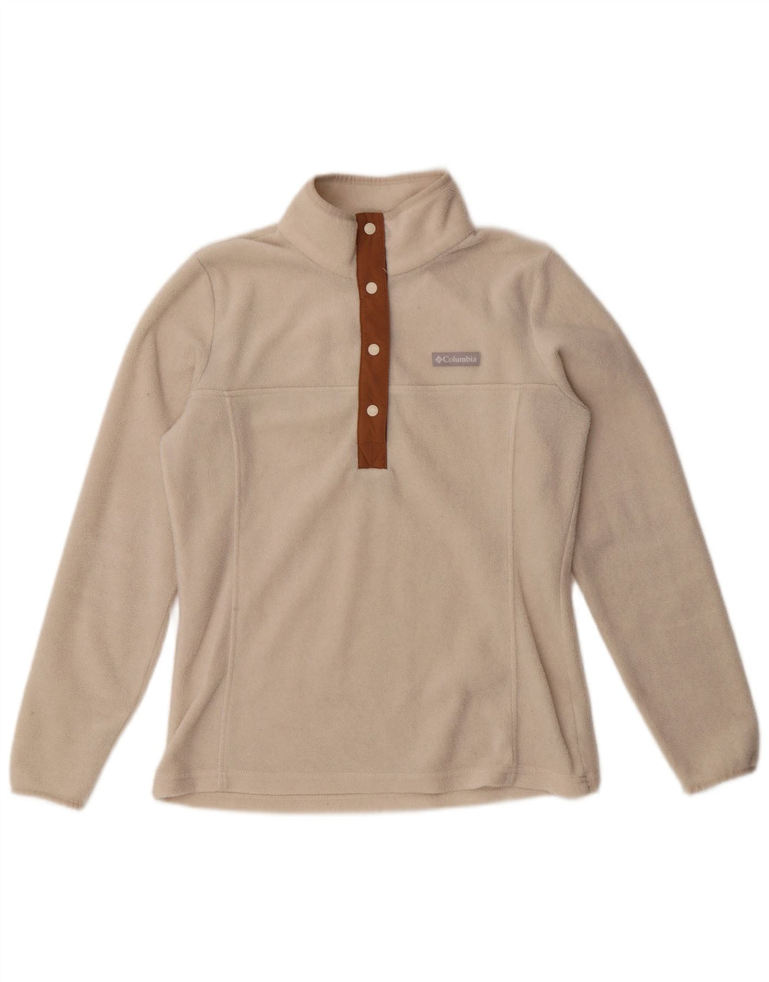 Женский флисовый джемпер Columbia на пуговицах, Великобритания, 10, маленький, белый, полиэстер