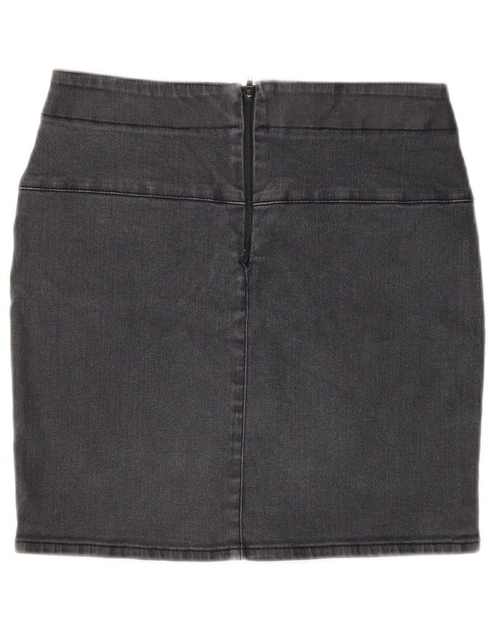 Женская мини-юбка джинсовая Zara EU 36 XS W26 Серая